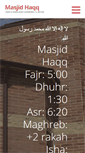 Mobile Screenshot of masjidhaqq.org