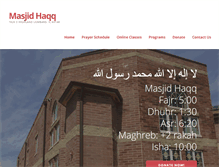 Tablet Screenshot of masjidhaqq.org